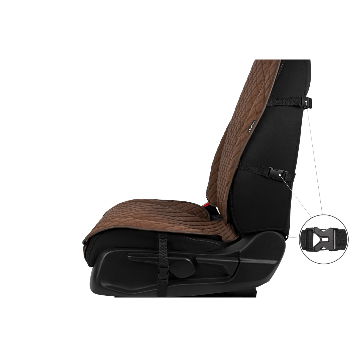 EVAtech ECO Max Bilsätesskydd, 1 st - brun / bruna kanter / bruna sömmar EVAtech ECO Max Bilsätesskydd, 1 st - brun / bruna kanter / bruna sömmar