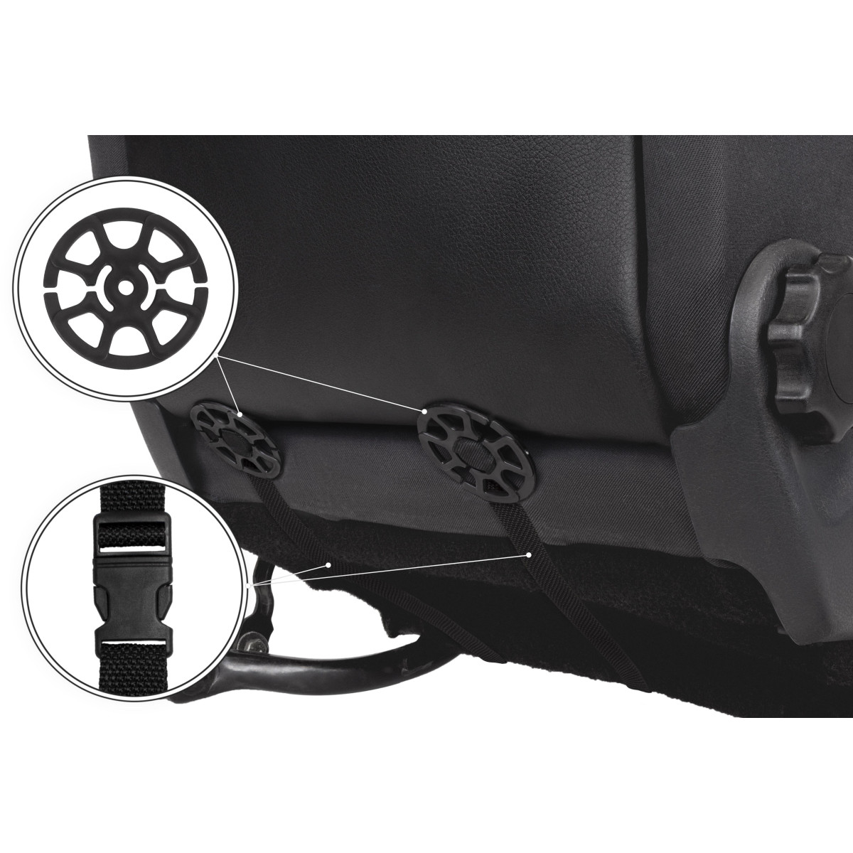 EVAtech ECO PRO bilsätesskydd, 1 st - sandfärgad / sandfärgade kanter / sandfärgade sömmar