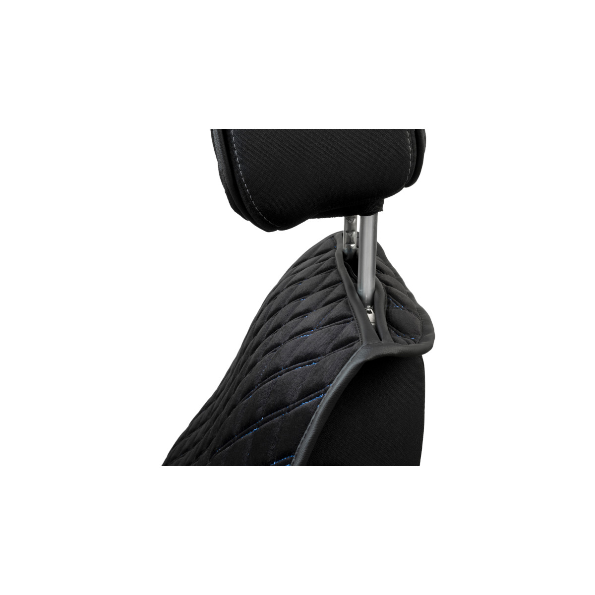 EVAtech PRO Bilsätesskydd, 1 st - svart / svarta kanter / blå sömmar