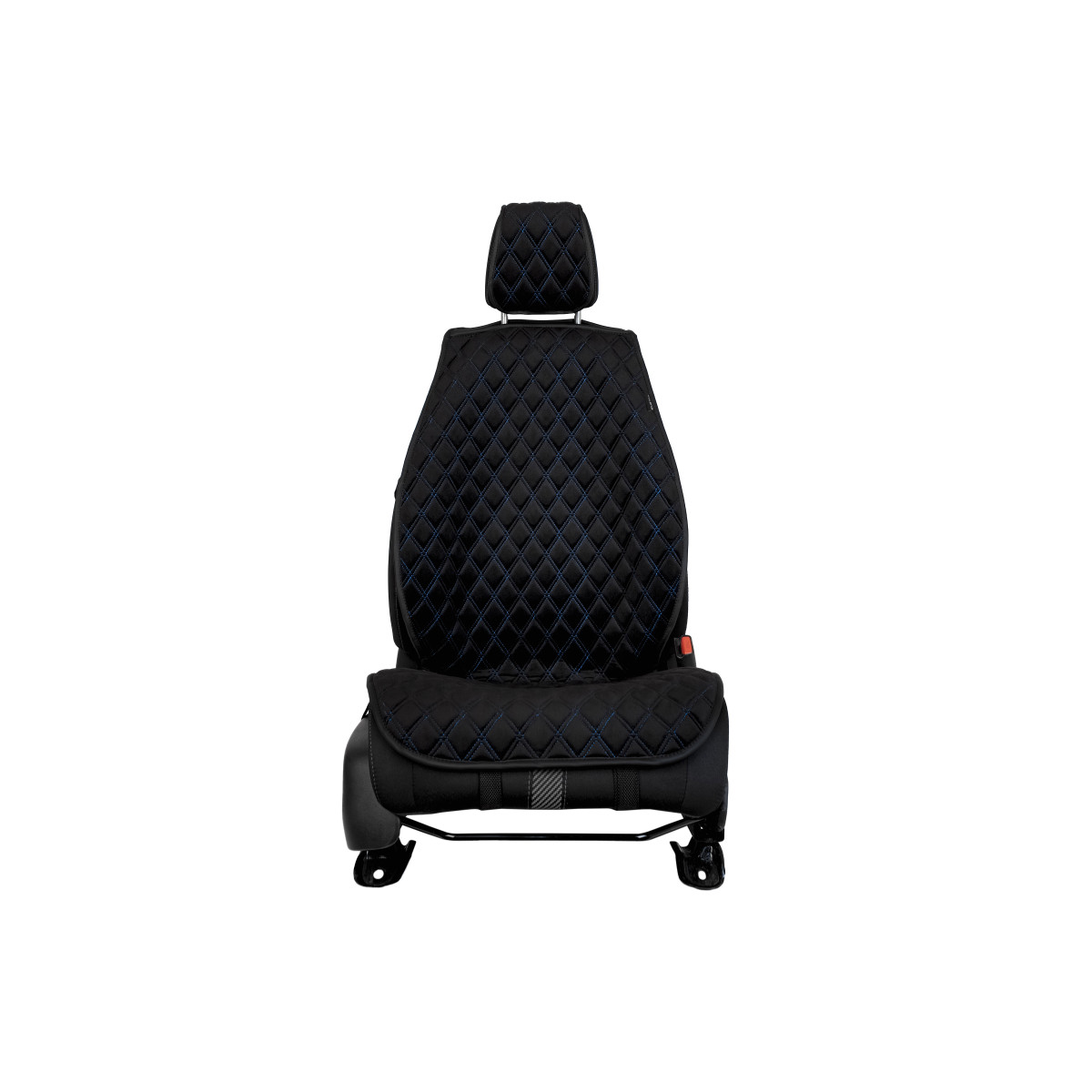 EVAtech PRO Bilsätesskydd, 1 st - svart / svarta kanter / blå sömmar