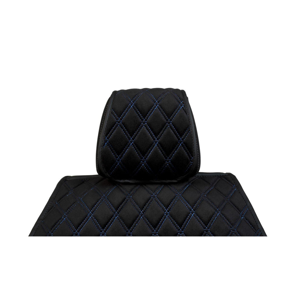 EVAtech PRO Bilsätesskydd, 1 st - svart / svarta kanter / blå sömmar