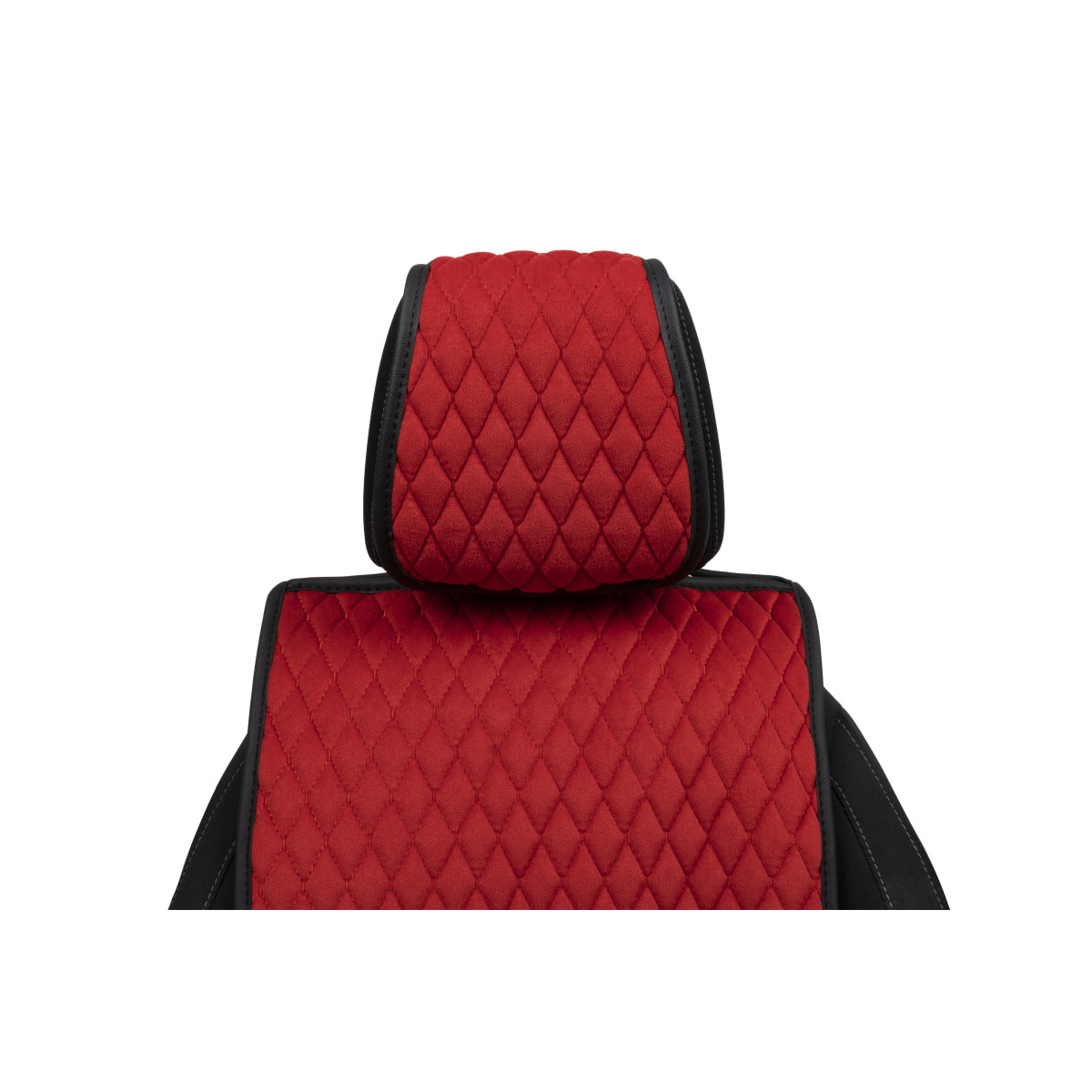 EVAtech Standard Bilsätesskydd, 1 st - röd / svarta kanter / röda sömmar