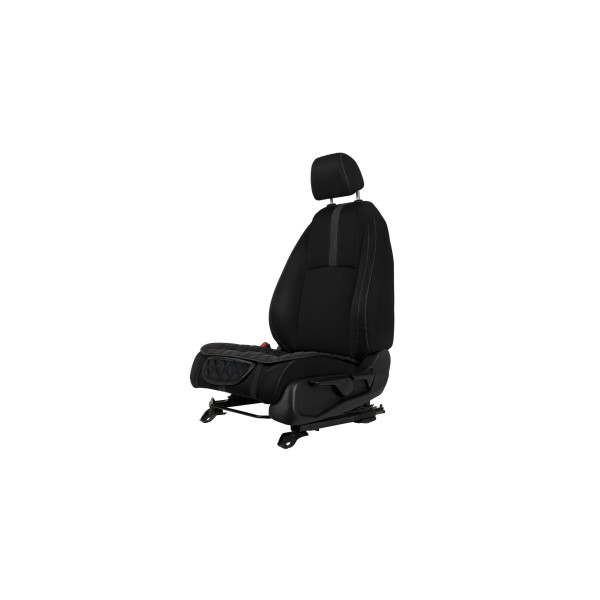EVAtech Sitsöverdrag, 1 st - svart / svarta kanter / blå sömmar