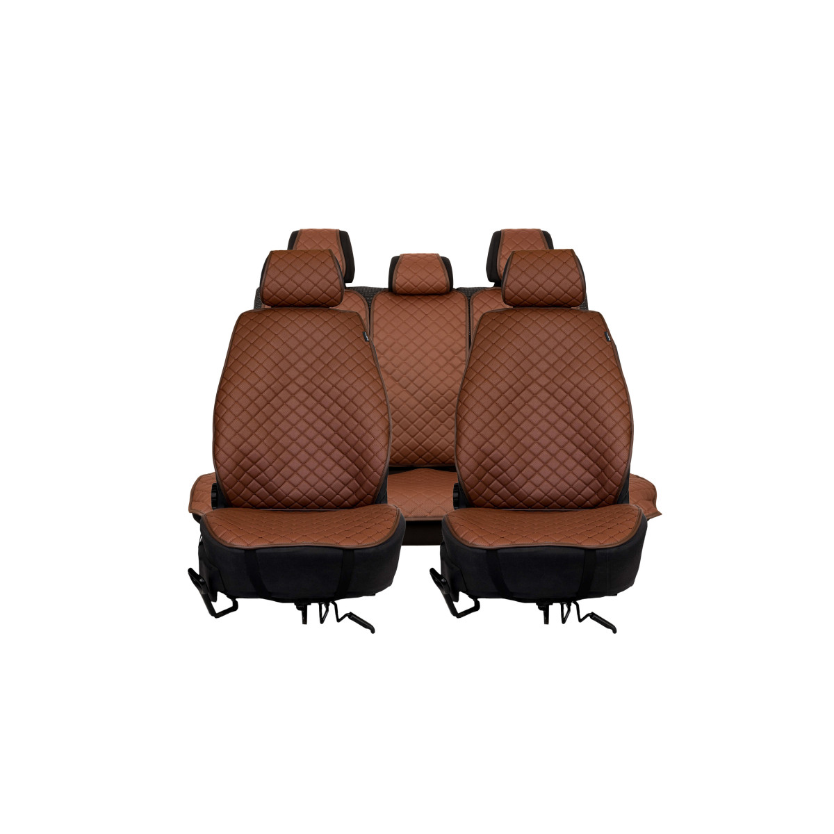 EVAtech ECO PRO Bilsätesskydd, 3 st - brun / bruna kanter / bruna sömmar EVAtech ECO PRO Bilsätesskydd, 3 st - brun / bruna kanter / bruna sömmar