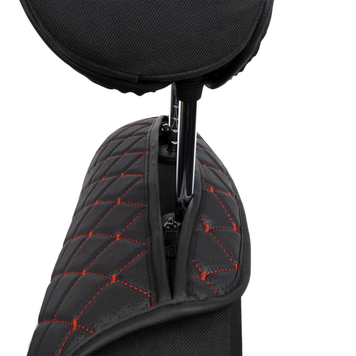 EVAtech ECO Standard Bilsätesskydd, 3 st - svart / svarta kanter / röda sömmar