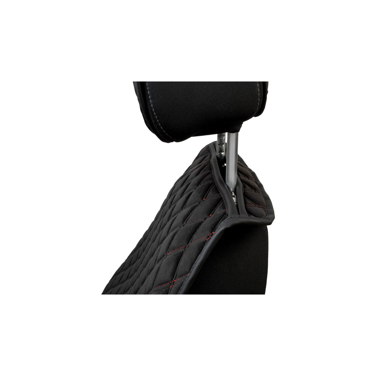 EVAtech PRO Bilsätesskydd, 3 st - svart / svarta kanter / röda sömmar