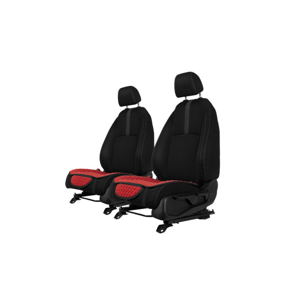 EVAtech Sitsöverdrag, 2 st - röd / svarta kanter / röda sömmar