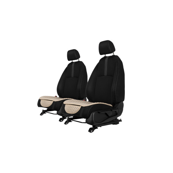EVAtech Sitsöverdrag, 2 st - sandfärgad / sandfärgade kanter / sandfärgade sömmar