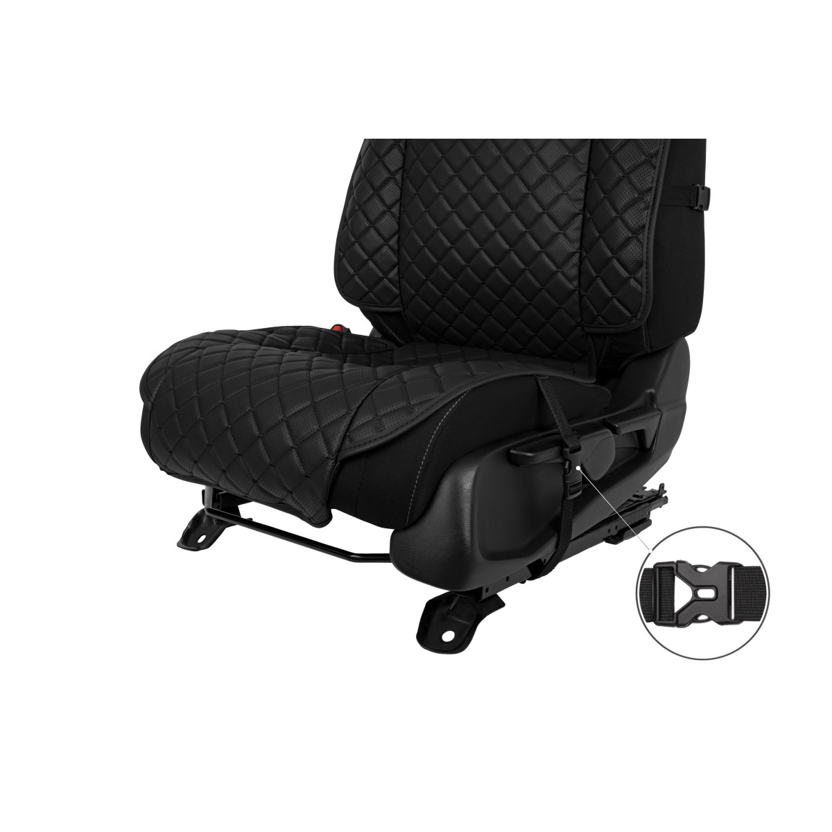 EVAtech ECO Max Bilsätesskydd, 2 st - svart / svarta kanter / svarta sömmar EVAtech ECO Max Bilsätesskydd, 2 st - svart / svarta kanter / svarta sömmar