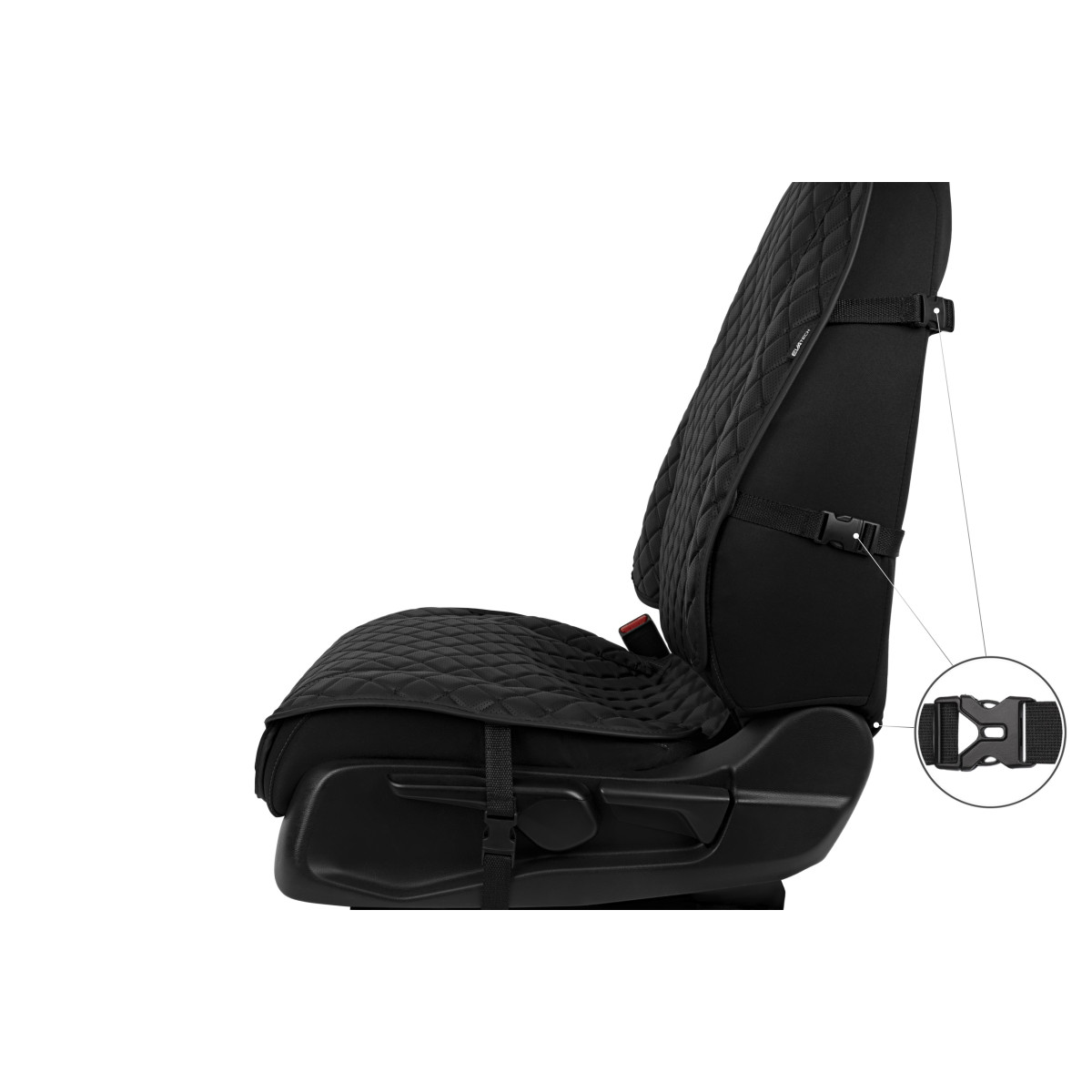 EVAtech ECO Max Bilsätesskydd, 2 st - svart / svarta kanter / svarta sömmar EVAtech ECO Max Bilsätesskydd, 2 st - svart / svarta kanter / svarta sömmar