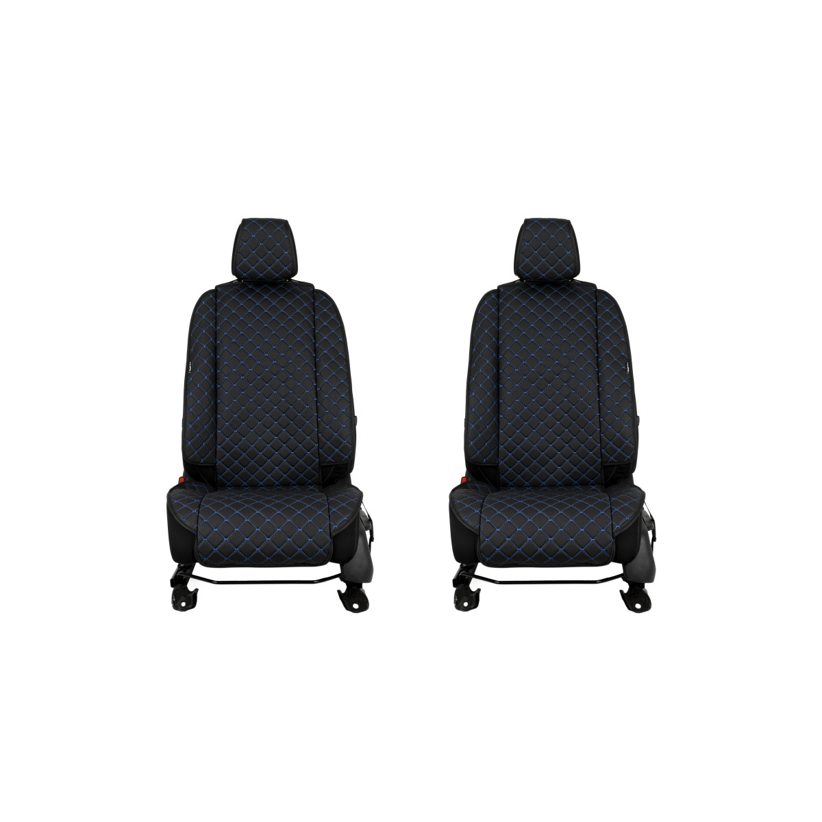 EVAtech ECO Max Bilsätesskydd, 2 st - svart / svarta kanter / blå sömmar EVAtech ECO Max Bilsätesskydd, 2 st - svart / svarta kanter / blå sömmar