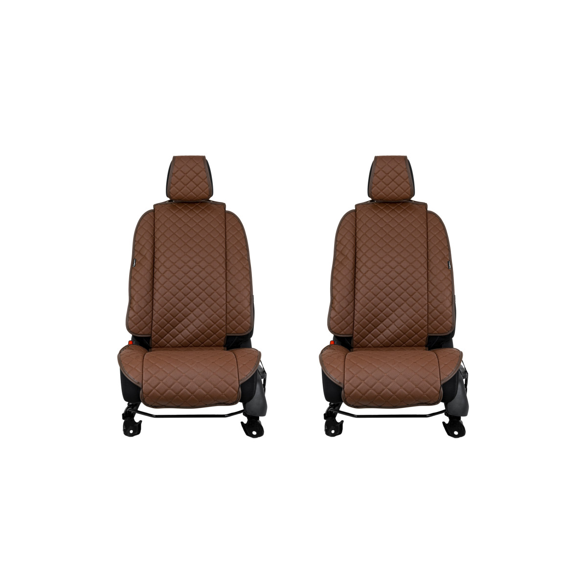 EVAtech ECO Max Bilsätesskydd, 2 st - brun / bruna kanter / bruna sömmar EVAtech ECO Max Bilsätesskydd, 2 st - brun / bruna kanter / bruna sömmar