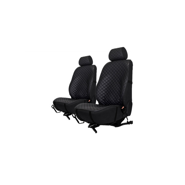 EVAtech ECO PRO Bilsätesskydd, 2 st - svart / svarta kanter / svarta sömmar