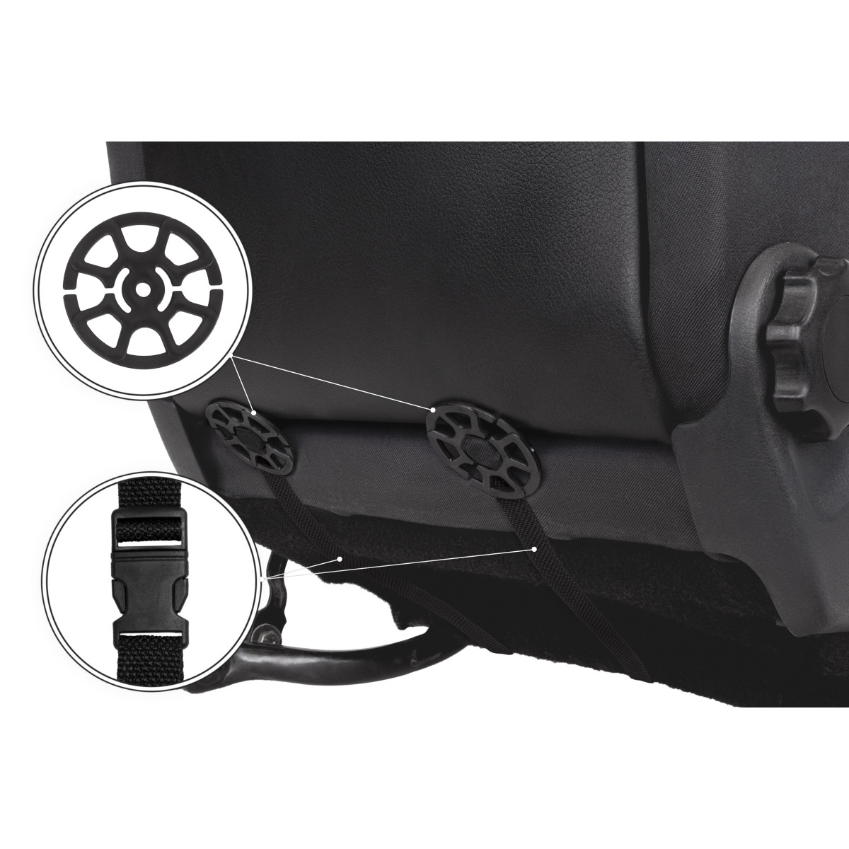 EVAtech ECO PRO Bilsätesskydd, 2 st - svart / svarta kanter / svarta sömmar EVAtech ECO PRO Bilsätesskydd, 2 st - svart / svarta kanter / svarta sömmar