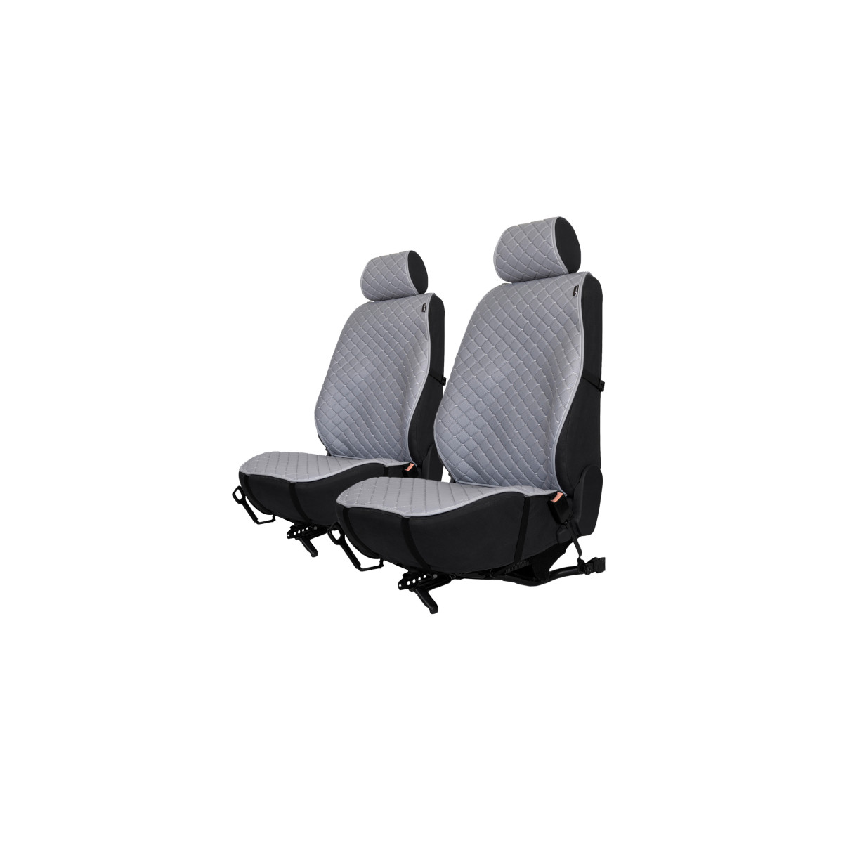 EVAtech ECO PRO Bilsätesskydd, 2 st - grå / grå kanter / grå sömmar EVAtech ECO PRO Bilsätesskydd, 2 st - grå / grå kanter / grå sömmar