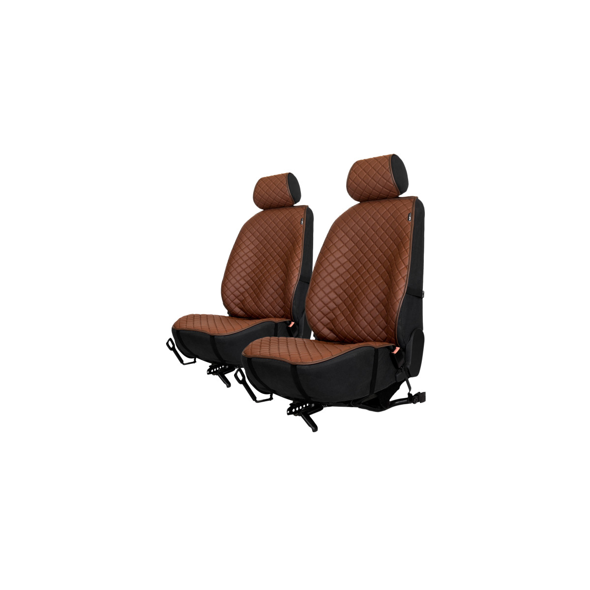 EVAtech ECO PRO Bilsätesskydd, 2 st - brun / bruna kanter / bruna sömmar EVAtech ECO PRO Bilsätesskydd, 2 st - brun / bruna kanter / bruna sömmar