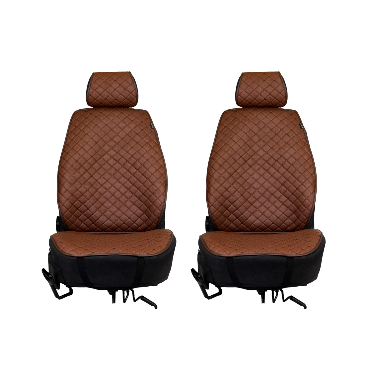 EVAtech ECO PRO Bilsätesskydd, 2 st - brun / bruna kanter / bruna sömmar EVAtech ECO PRO Bilsätesskydd, 2 st - brun / bruna kanter / bruna sömmar