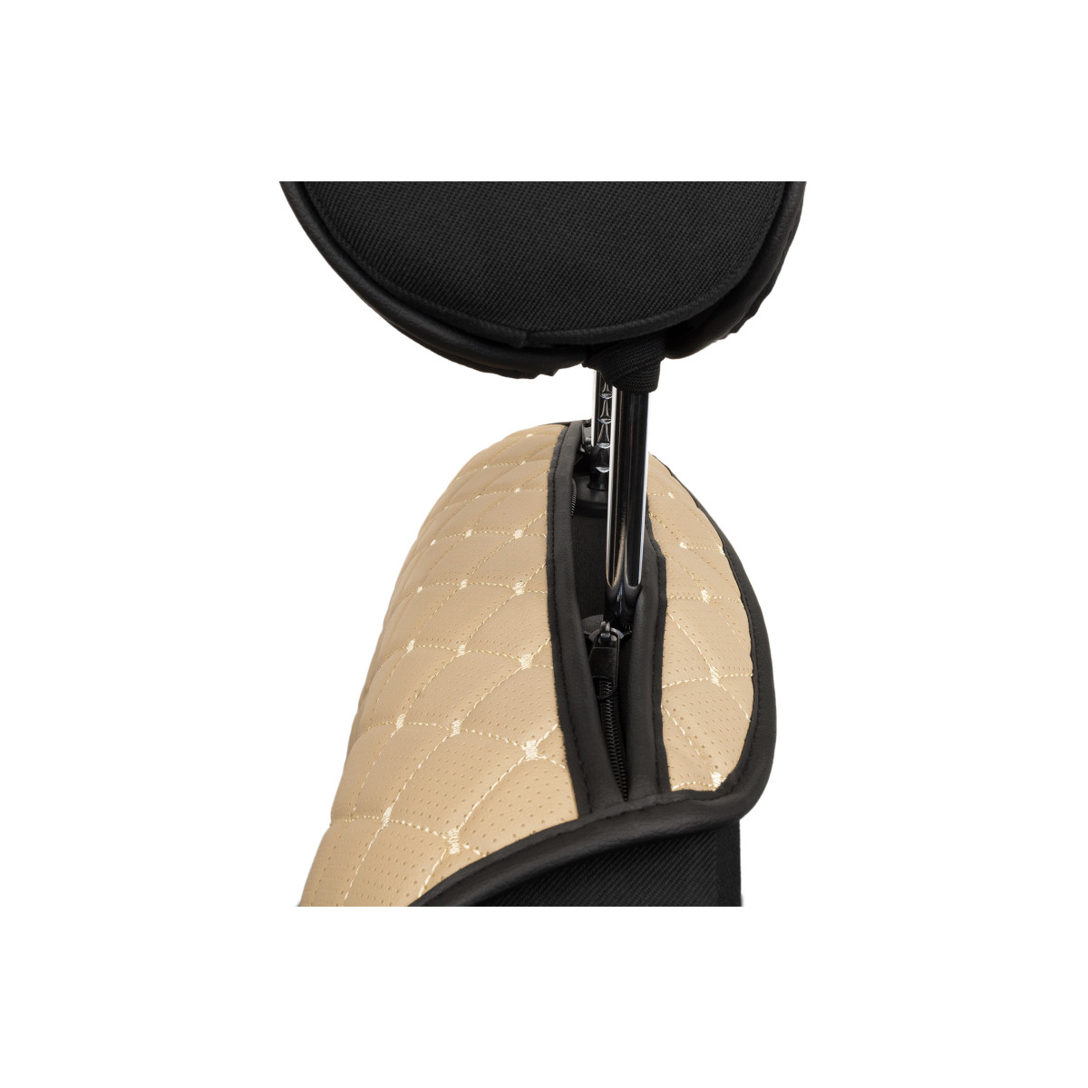 EVAtech ECO PRO Bilsätesskydd, 2 st - sandfärgad / svarta kanter / sandfärgade sömmar EVAtech ECO PRO Bilsätesskydd, 2 st - sandfärgad / svarta kanter / sandfärgade sömmar