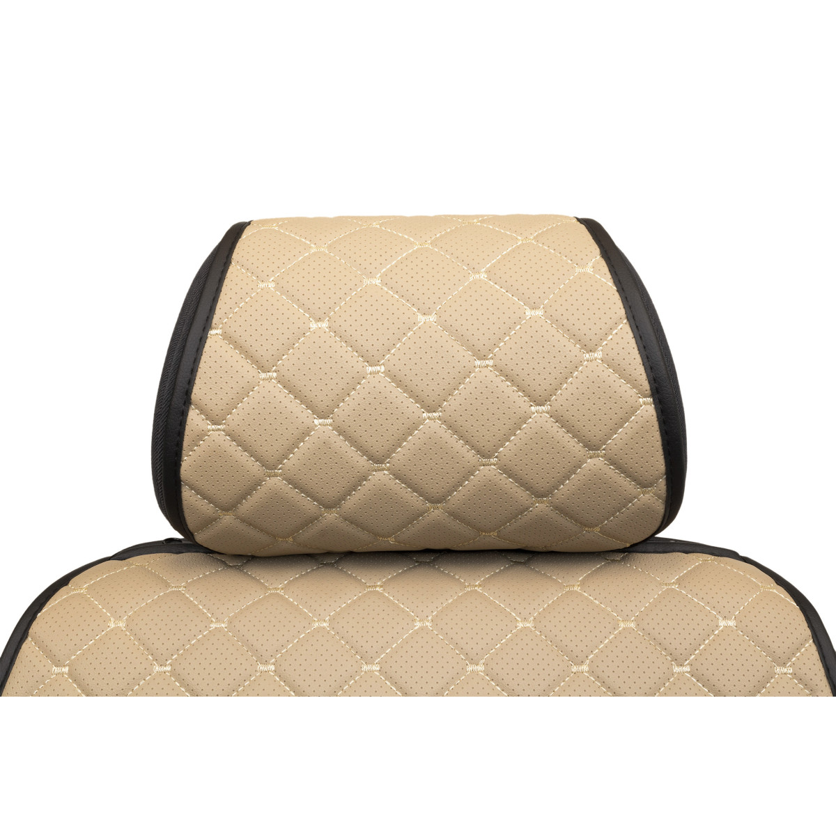 EVAtech ECO PRO Bilsätesskydd, 2 st - sandfärgad / svarta kanter / sandfärgade sömmar EVAtech ECO PRO Bilsätesskydd, 2 st - sandfärgad / svarta kanter / sandfärgade sömmar