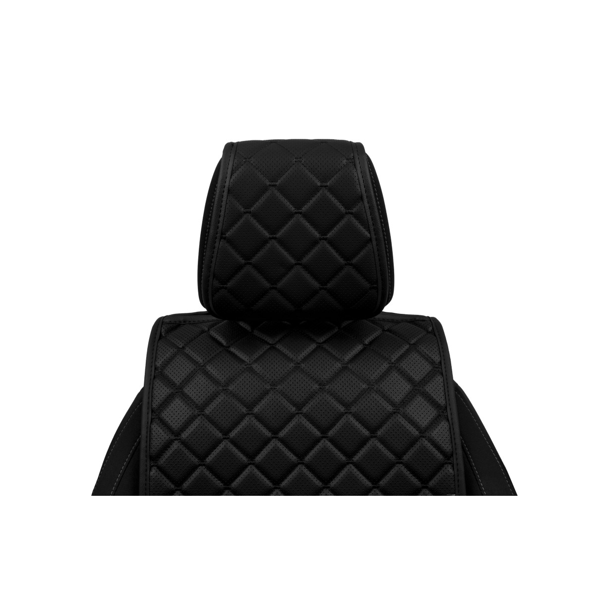 EVAtech ECO Standard Bilsätesskydd, 2 st - svart / svarta kanter / svarta sömmar