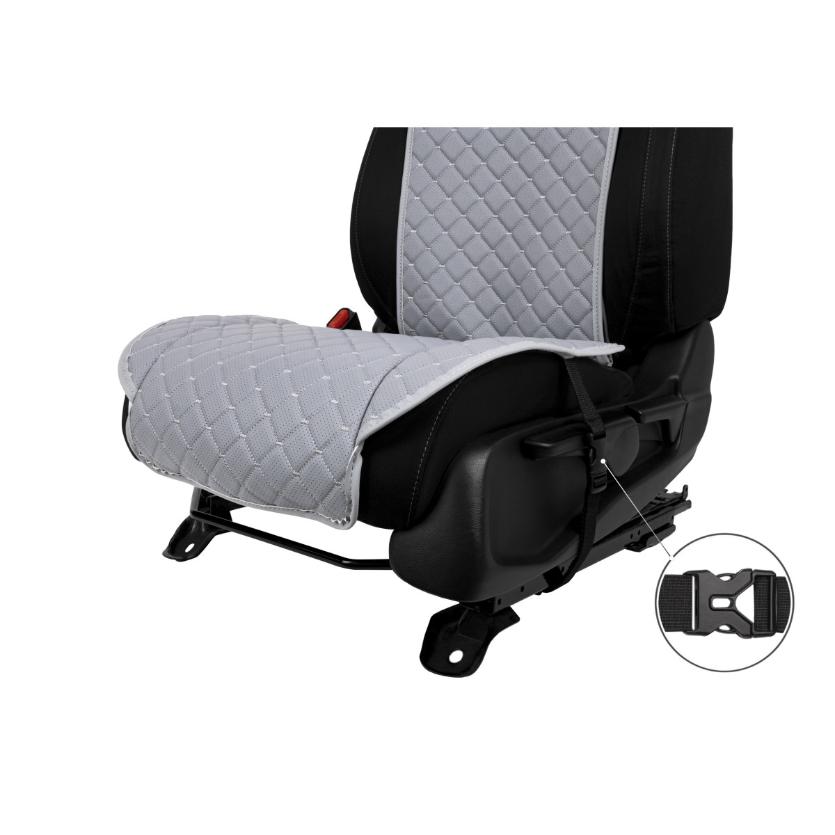 EVAtech ECO Standard Bilsätesskydd, 2 st - grå / grå kanter / grå sömmar EVAtech ECO Standard Bilsätesskydd, 2 st - grå / grå kanter / grå sömmar