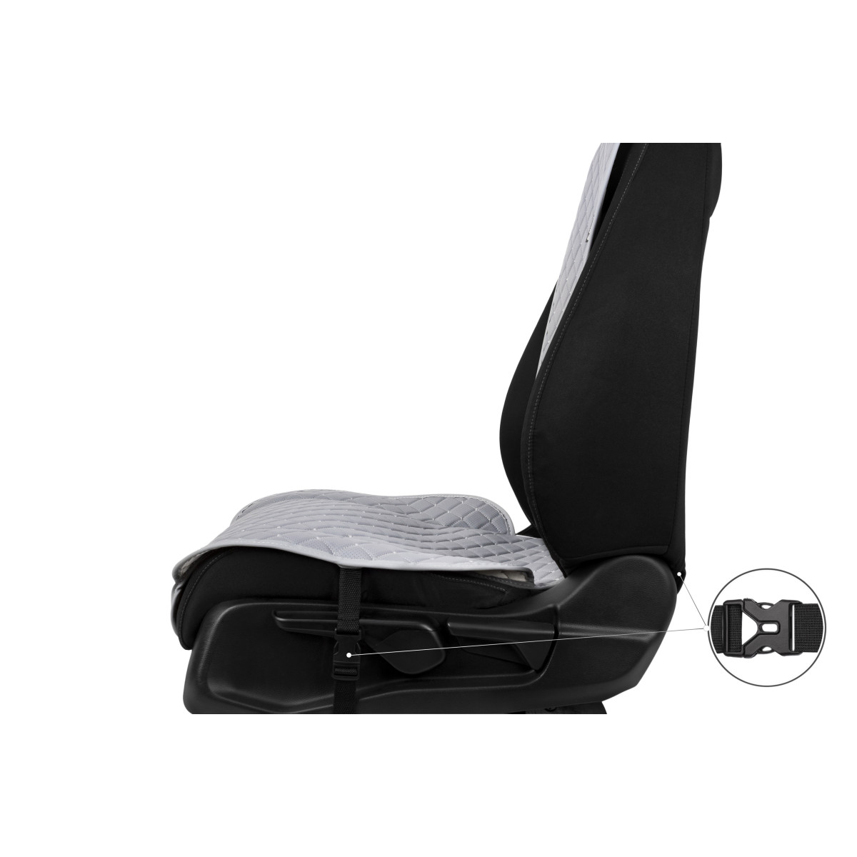 EVAtech ECO Standard Bilsätesskydd, 2 st - grå / grå kanter / grå sömmar EVAtech ECO Standard Bilsätesskydd, 2 st - grå / grå kanter / grå sömmar