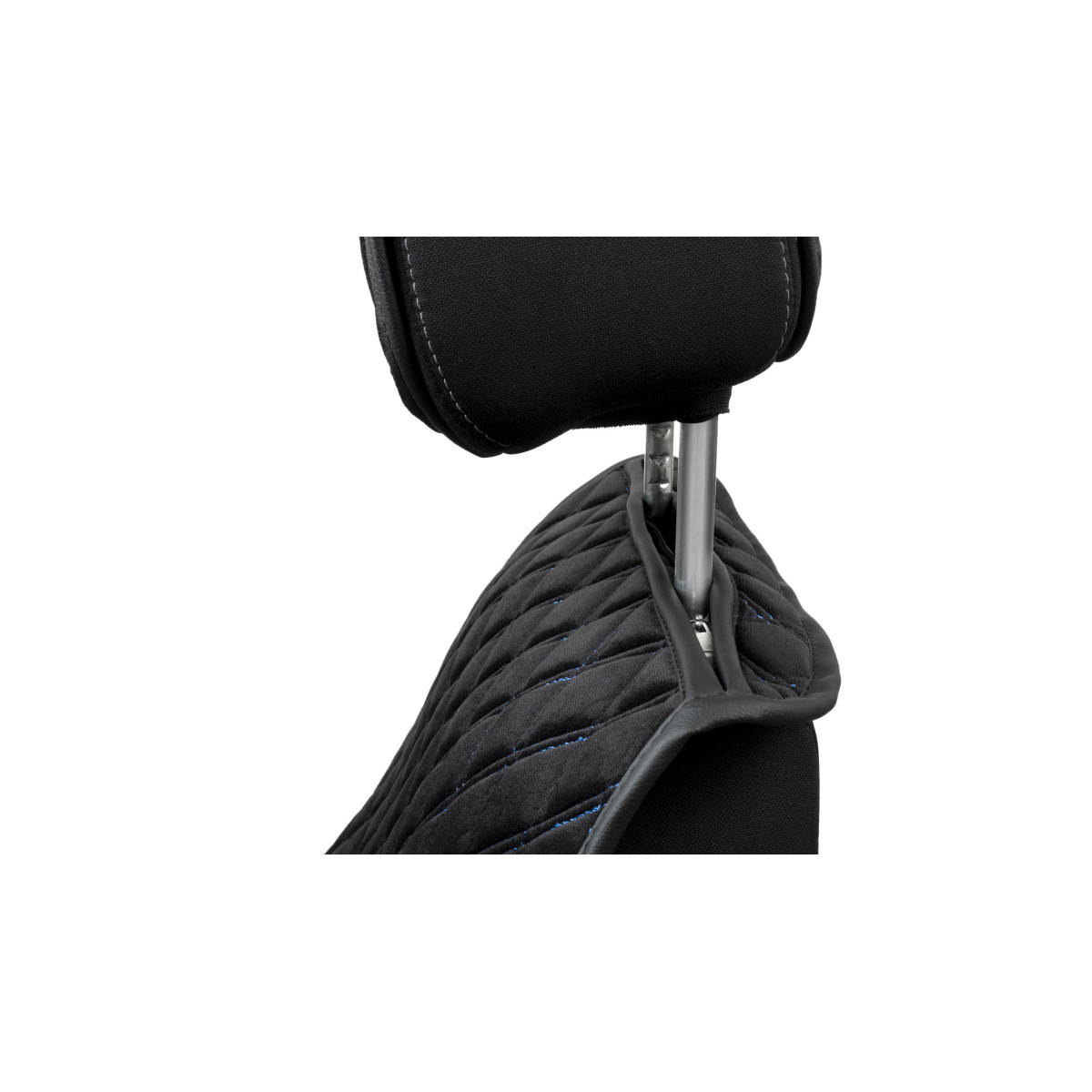 EVAtech Max Bilsätesskydd, 2 st - svart / svarta kanter / blå sömmar EVAtech Max Bilsätesskydd, 2 st - svart / svarta kanter / blå sömmar