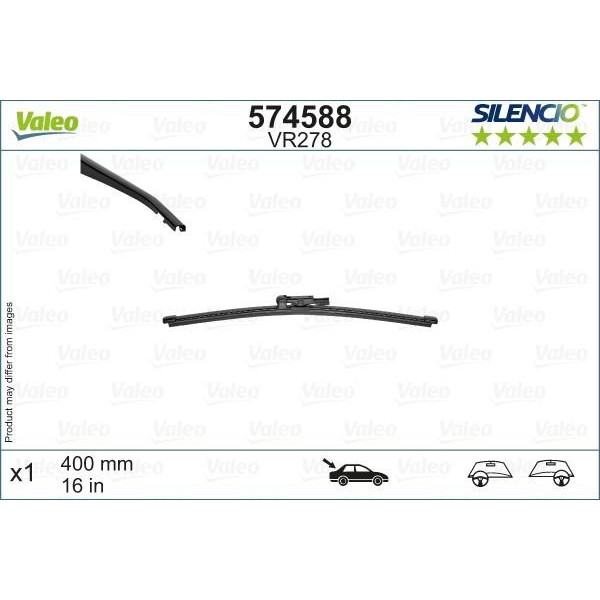 Bakrutetorkare Valeo Silencio Rear VR278, 400 mm