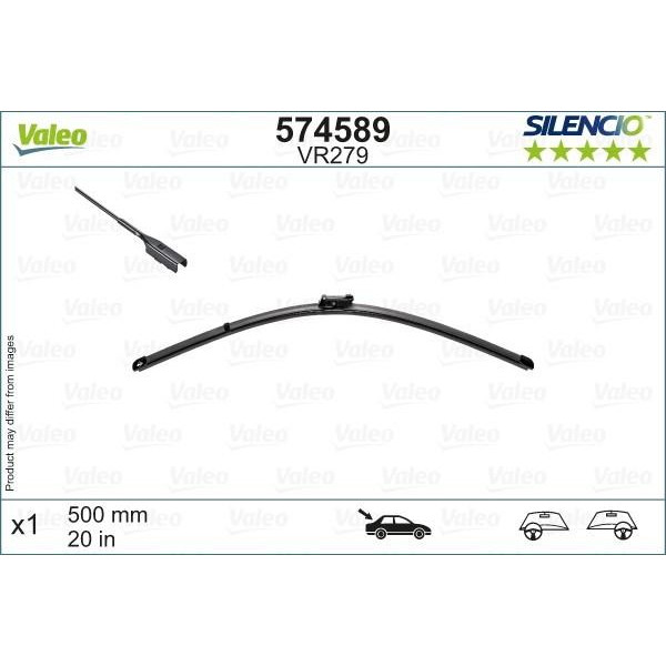 Bakrutetorkare Valeo Silencio Rear VR279, 500 mm