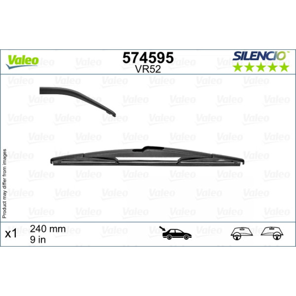 Bakrutetorkare Valeo Silencio Rear VR52, 240 mm