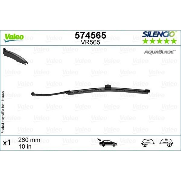 Bakrutetorkare Valeo Silencio Rear VR565, 260 mm