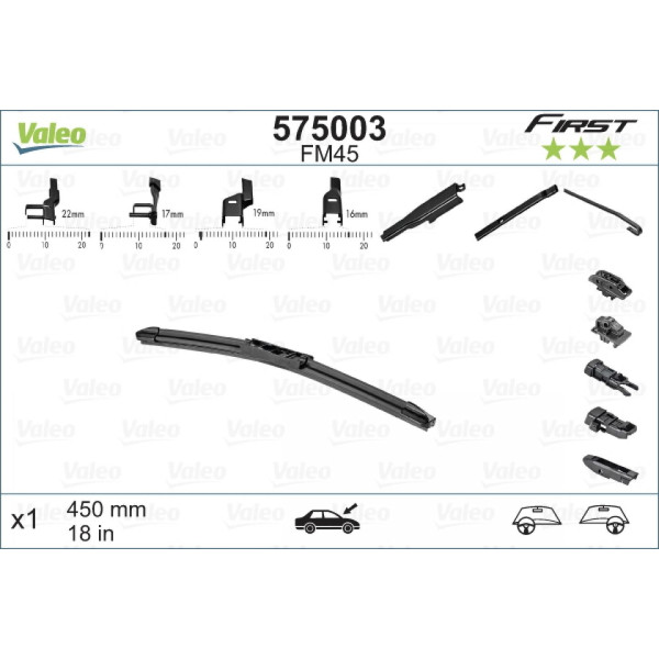 Torkare Valeo First Multiconnection FM45, 450 mm