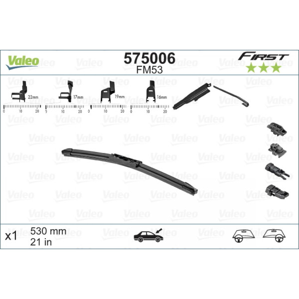 Torkare Valeo First Multiconnection FM53, 530 mm