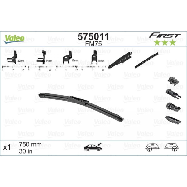 Torkare Valeo First Multiconnection FM75, 750 mm