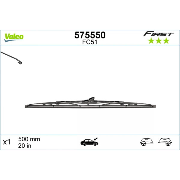 Torkare Valeo First VF51, 500 mm