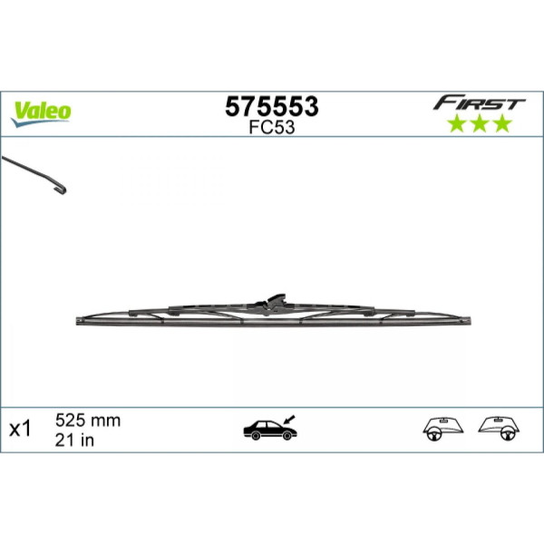 Torkare Valeo First VF53, 525 mm