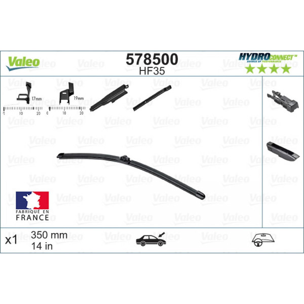 Torkare Valeo HydroConnect HF35, 350 mm