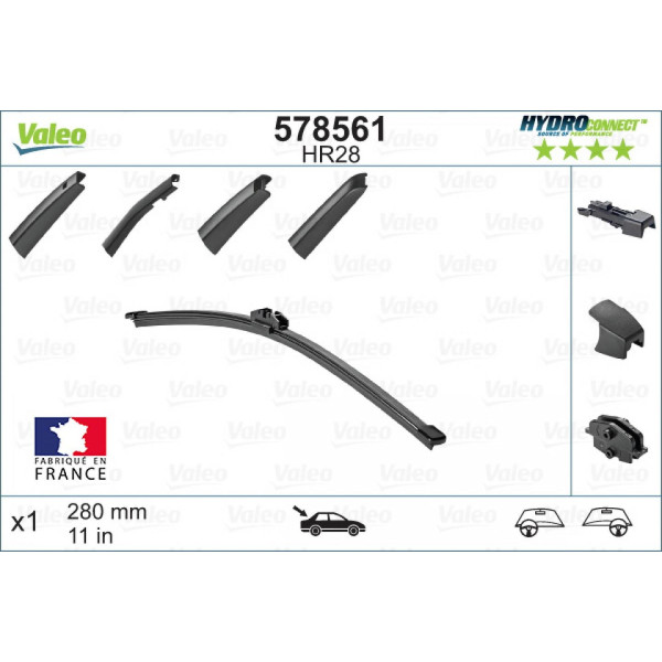 Bakrutetorkare Valeo HydroConnect HR28, 280 mm