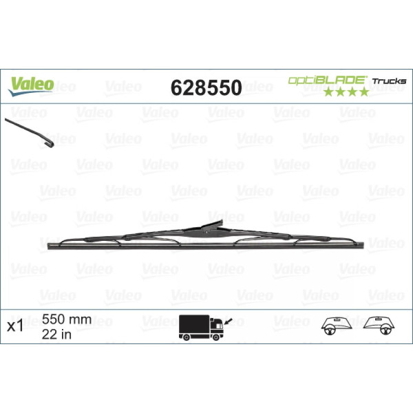 Torkare Valeo Optiblade Trucks, 550 mm