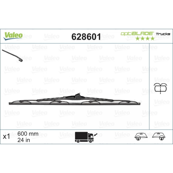 Torkare Valeo Optiblade Trucks, 600 mm