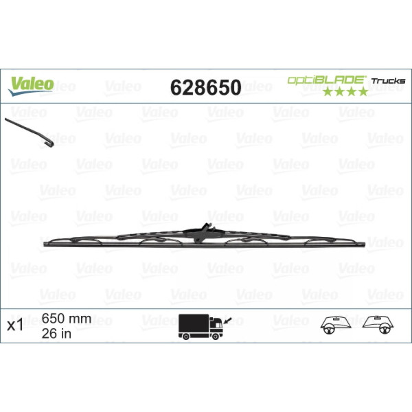 Torkare Valeo Optiblade Trucks, 650 mm