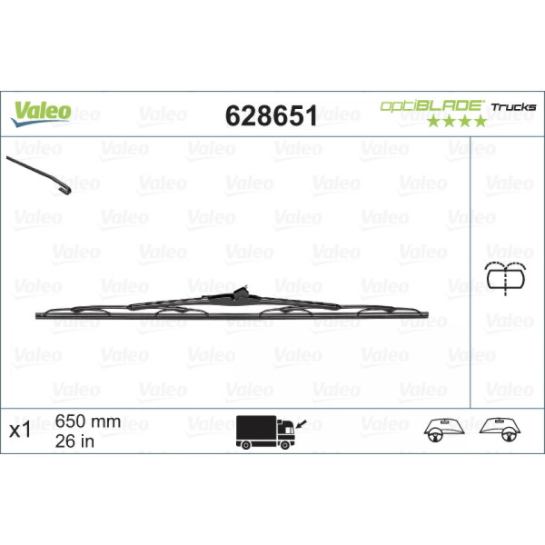 Torkare Valeo Optiblade Trucks, 650 mm