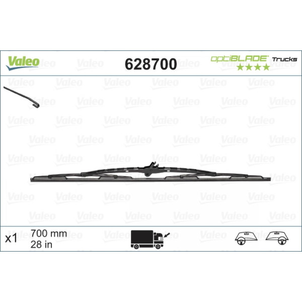 Torkare Valeo Optiblade Trucks, 700 mm