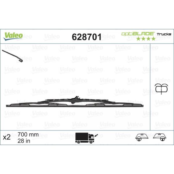 Torkare Valeo Optiblade Trucks, 700 mm