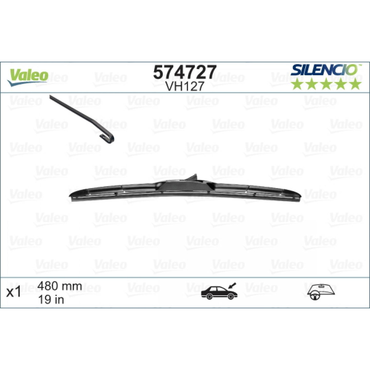 Torkare Valeo Silencio Hybrid VH127, 480 mm Torkare Valeo Silencio Hybrid VH127, 480 mm