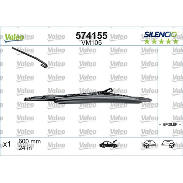 Torkare Valeo Silencio Performance Spoiler VM105, 600 mm