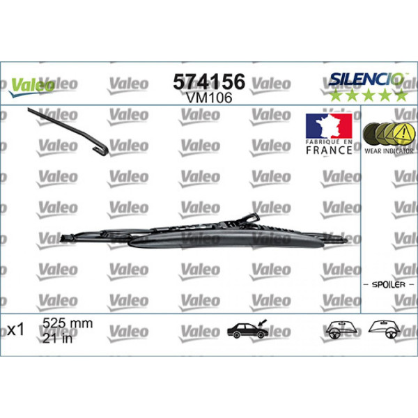 Torkare Valeo Silencio Performance Spoiler VM106, 525 mm