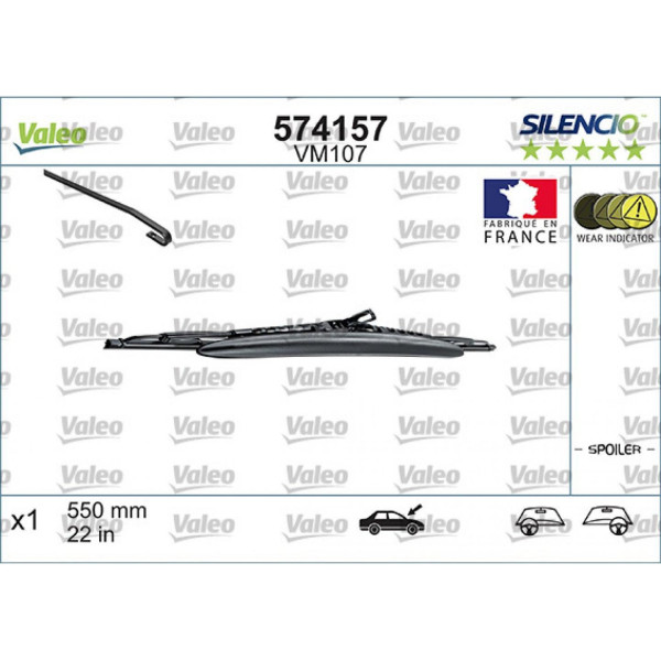 Torkare Valeo Silencio Performance Spoiler VM107, 550 mm
