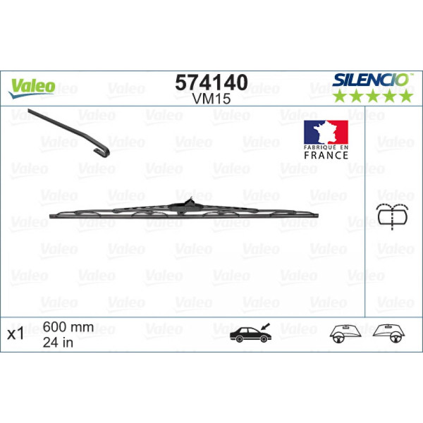 Torkare Valeo Silencio Performance VM15, 600 mm