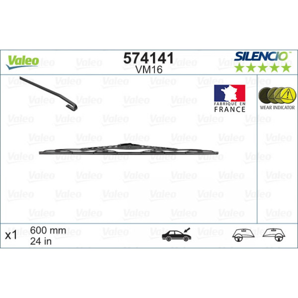 Torkare Valeo Silencio Performance VM16, 600 mm